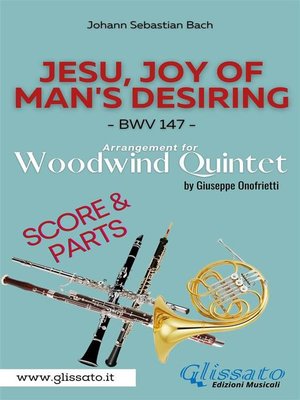 cover image of Jesu, joy of man's desiring--Woodwind Quintet--Parts & Score